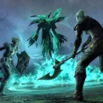 The Elder Scrolls Online - Combate contra un lich y esqueletos en un cementerio en ruinas