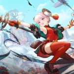 Tower of Fantasy - personaje con arma especial en un escenario otoñal, imagen destacada del juego