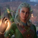 Baldur's Gate 3 - Elfa lanzando un hechizo durante el proceso de creación de personaje Origen