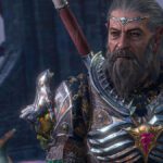 Baldur's Gate 3 - pantalla de combate táctico por turnos con personajes en el escenario