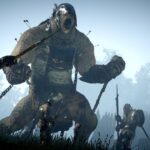Black Desert Online - Combate masivo contra un jefe gigante en un campo de batalla con niebla