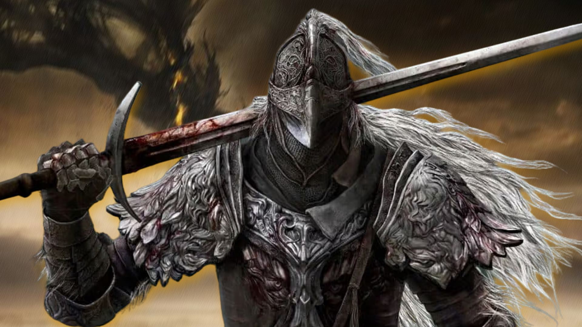Elden Ring - Escena de combate en el Reino de las Sombras durante Shadow of the Erdtree