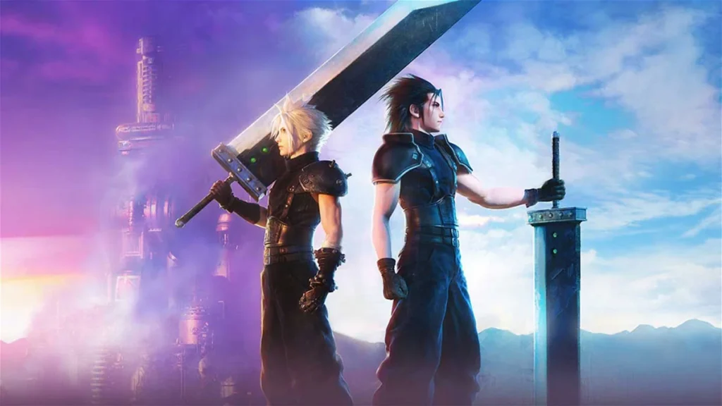 Final Fantasy VII Ever Crisis - pantalla de combate mostrando a Cloud, Tifa y Aerith