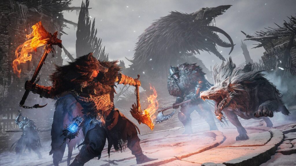 Lords of the Fallen - combatiente Hallowed Knight en el mundo de Axiom con la Lámpara Umbral