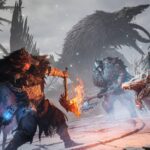 Lords of the Fallen - combatiente Hallowed Knight en el mundo de Axiom con la Lámpara Umbral