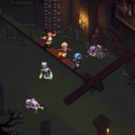 Sea of Stars - combate por turnos en pixel art durante una exploración nocturna