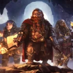The Lord of the Rings: Return to Moria - portada con la compañía de enanos ante las puertas de Moria