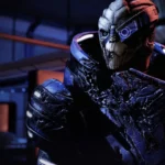 Mass Effect 2 - Garrus Vakarian en pose de combate en la Normandy SR-2