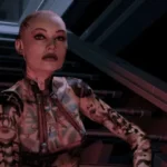 Mass Effect 2 - Jack (Subject Zero) posando con su característica actitud desafiante
