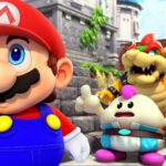 Super Mario RPG - Mario, Bowser y Mallow posando juntos en el remake de Switch