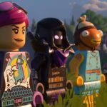 LEGO Fortnite Odyssey - Minifiguras LEGO de personajes de Fortnite reunidas en un campo abierto