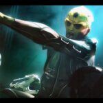 Mass Effect 2 - Comandante Shepard durante la misión Overlord en la instalación de Cerberus del planeta Aite