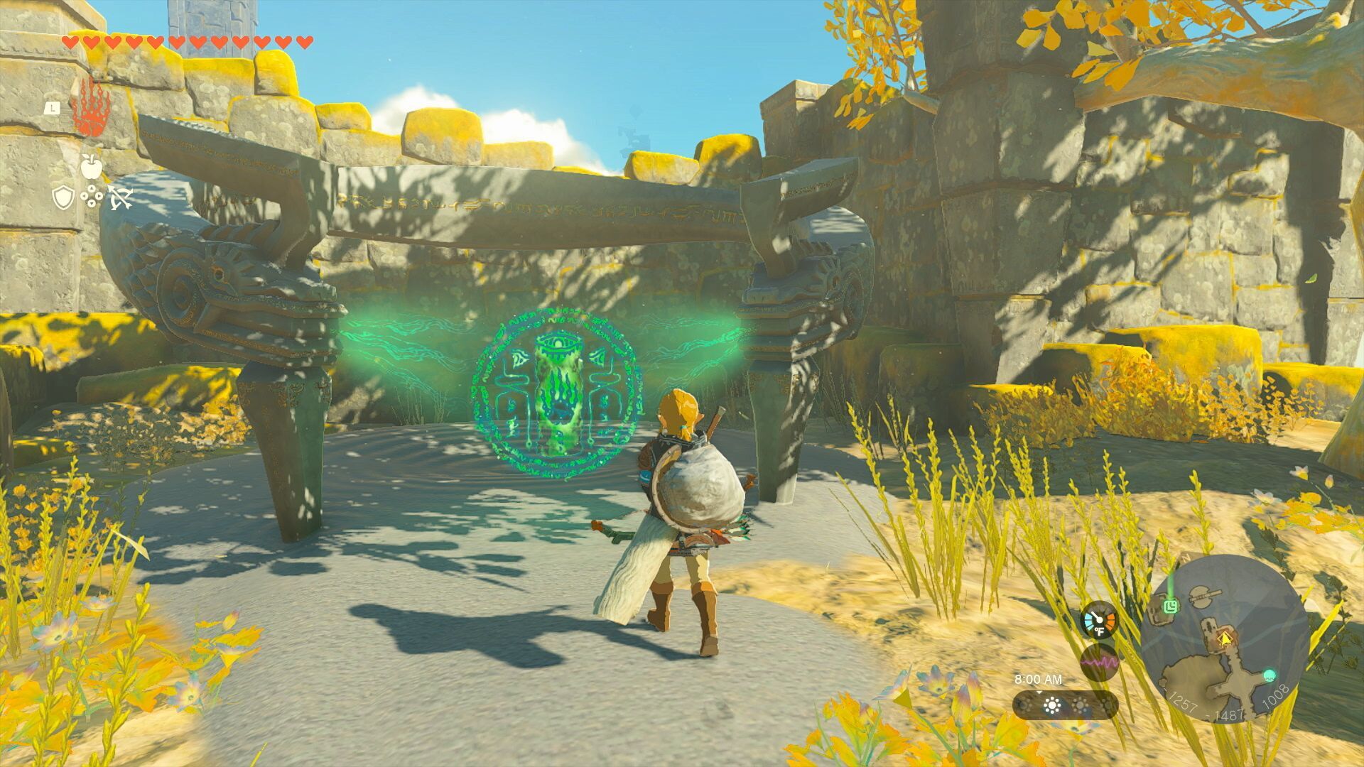 Zelda Tears of the Kingdom - Link entrando en un santuario para conseguir una Luz de la Bendición