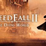 GreedFall II: The Dying World - arte oficial del protagonista caminando por una ciudad en ruinas