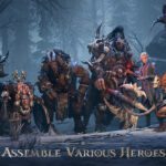 Dragonheir: Silent Gods - grupo de héroes reunidos en el bosque antes del combate
