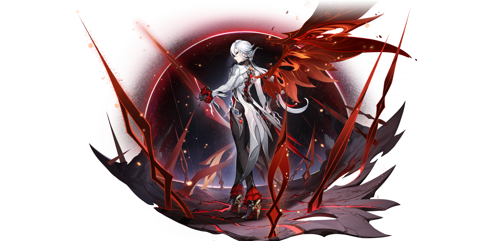 Genshin Impact - Arlecchino arte oficial del personaje - Juegosrpg.com