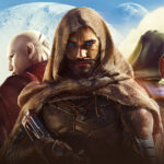 Dune: Awakening - banner oficial del juego con guerrero Fremen en Arrakis - Juegosrpg.com