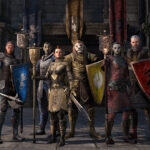 The Elder Scrolls Online - Grupo de personajes de distintas razas jugables reunidos