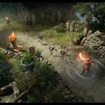 Titan Quest II - Combate en cementerio contra esqueletos con build de Forja - Juegosrpg.com