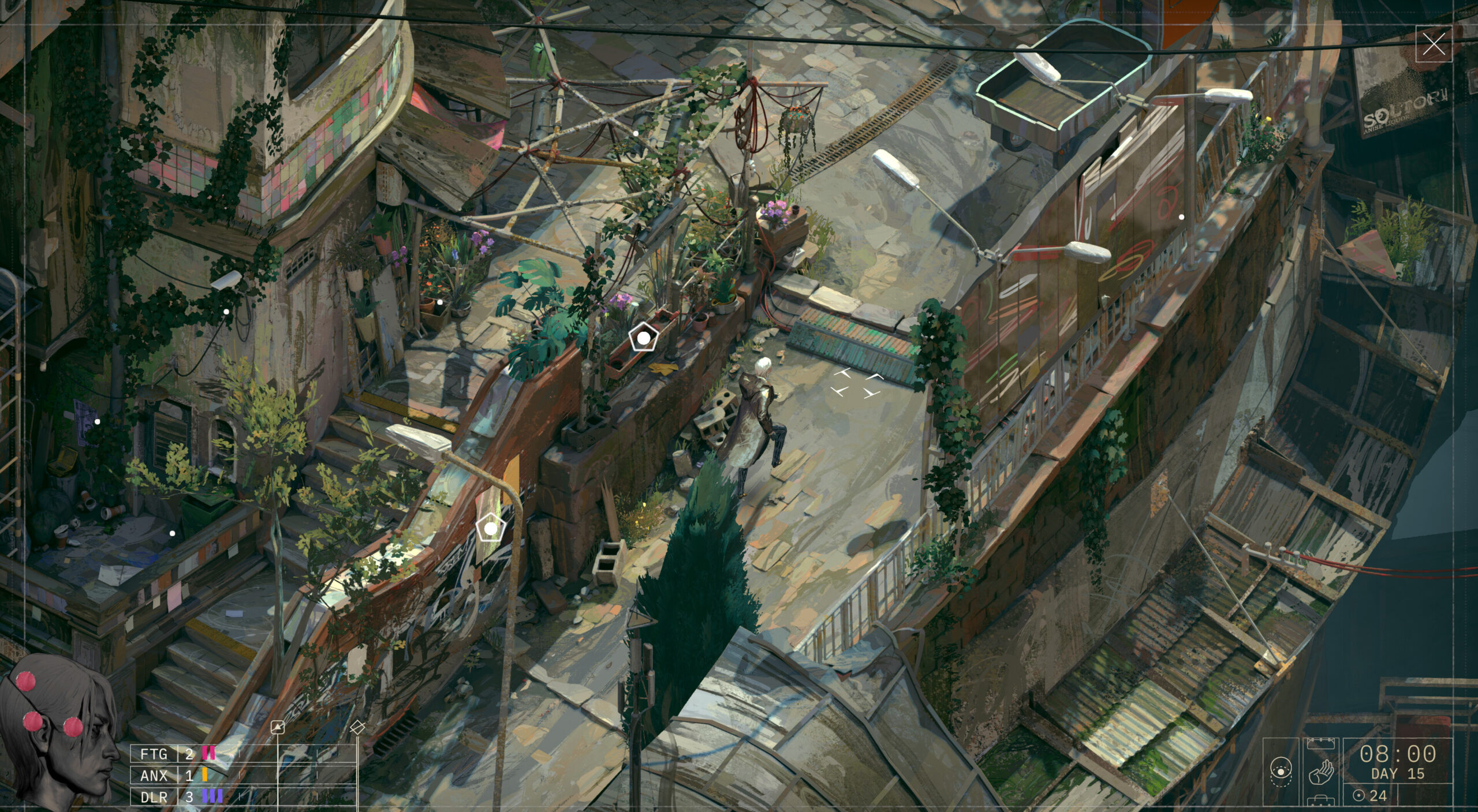 ZERO PARADES: For Dead Spies - Escena de investigación en el safehouse - Juegosrpg.com