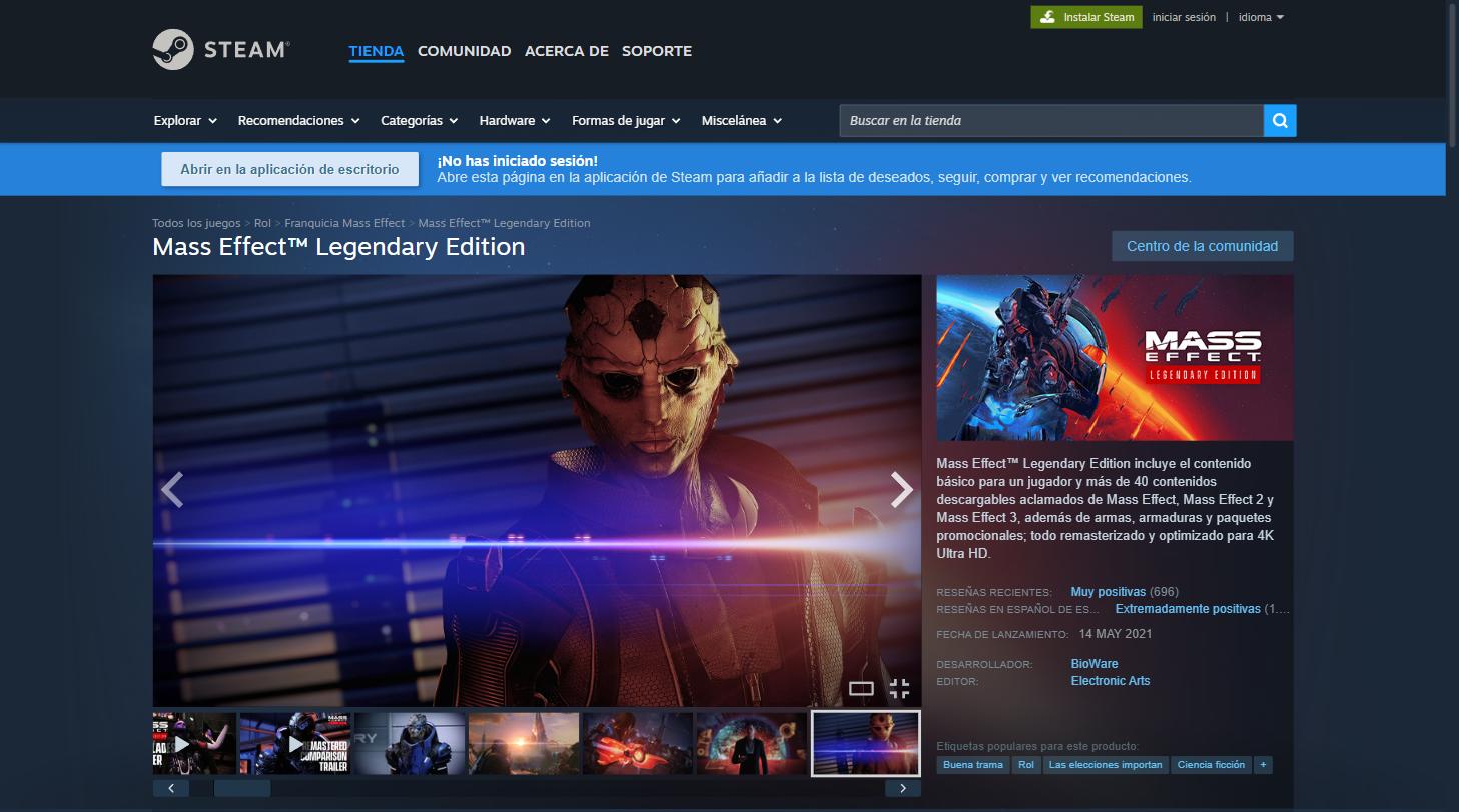 Mass Effect 2 - Thane Krios, el asesino drell, opción de romance para Shepard femenino