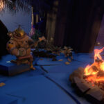 Outer Wilds - Observatorio de Timber Hearth con el sol en el horizonte