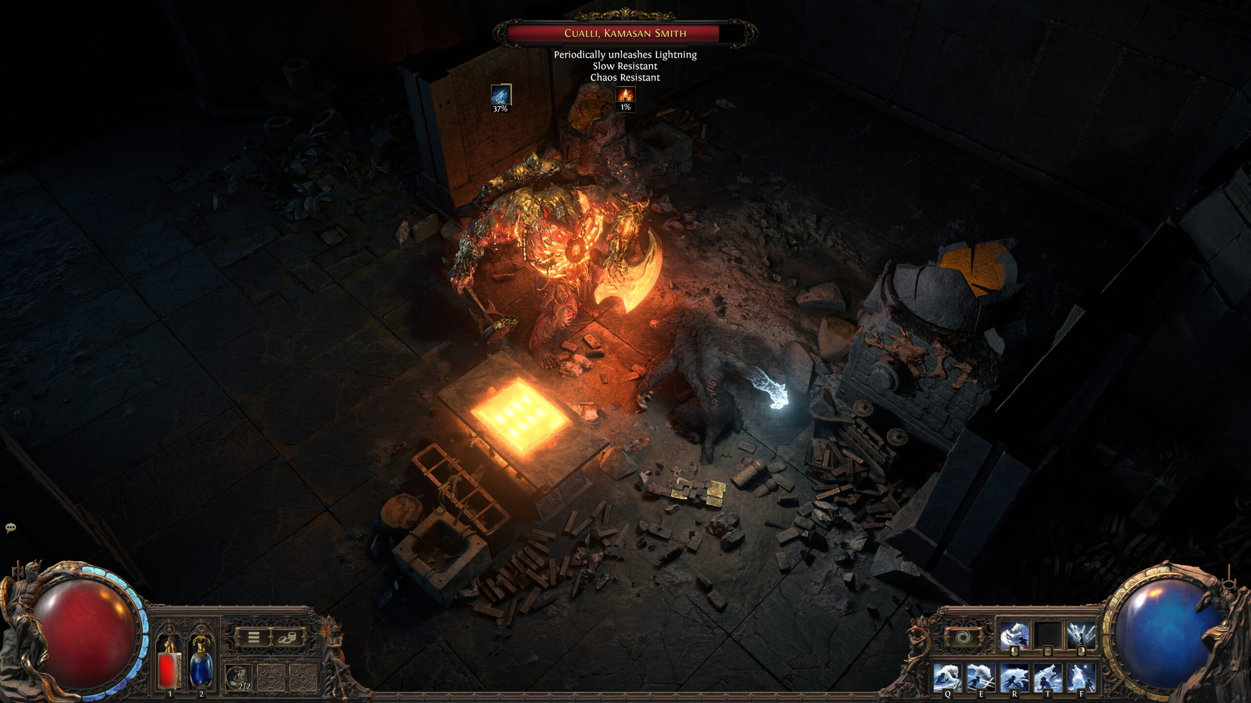 Path of Exile 2 - Combate contra el jefe Cualli Kamasan Smith - Juegosrpg.com