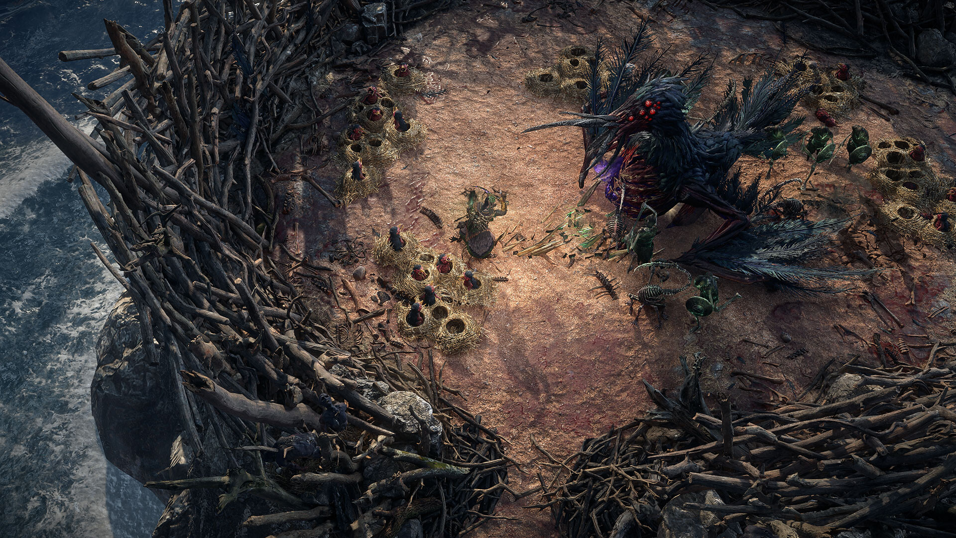 Path of Exile 2 - Criatura alada gigante en su nido - Juegosrpg.com