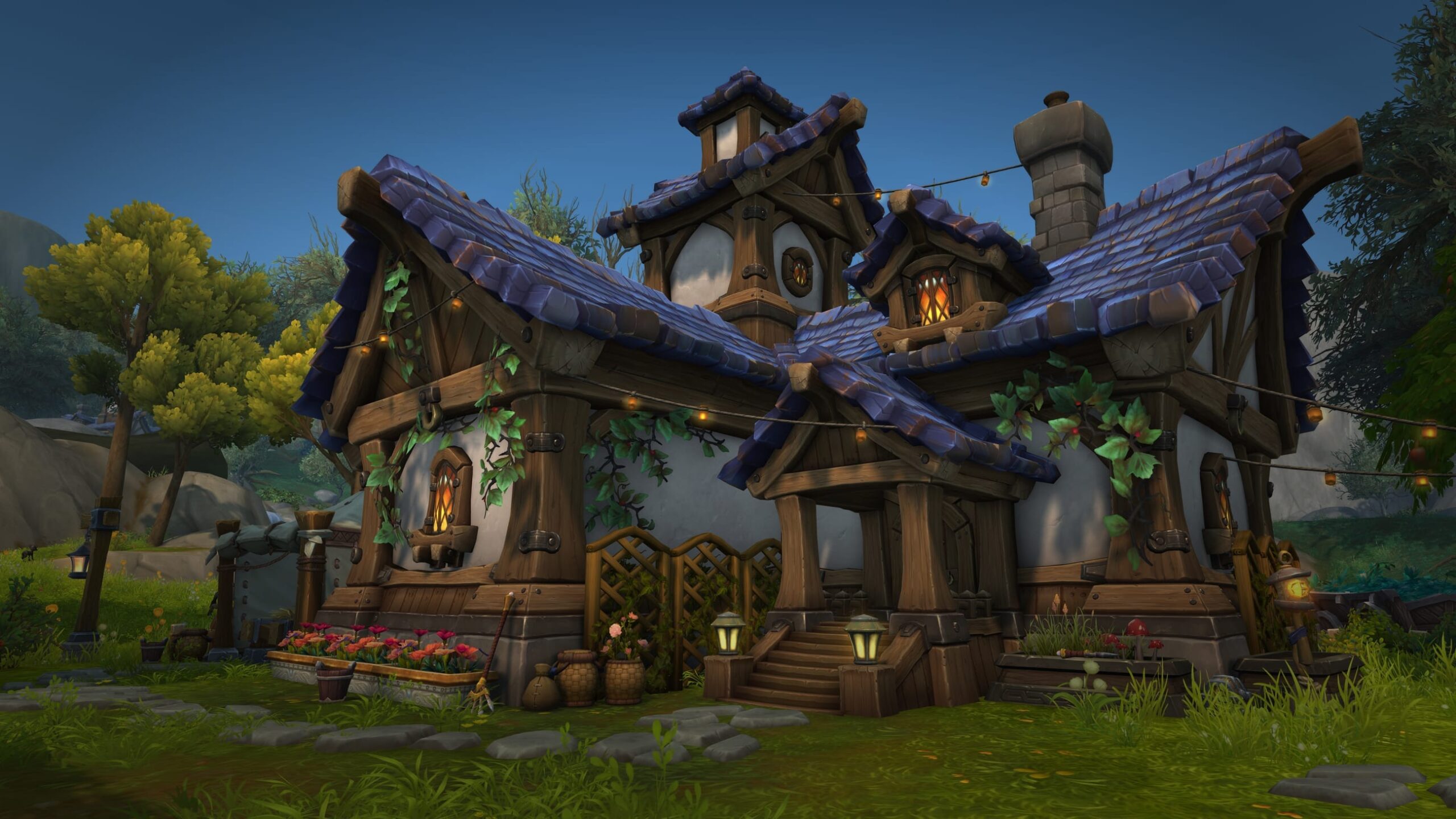 World of Warcraft Midnight - Vista de una de las zonas de Quel'Thalas con arquitectura élfil restaurada - Juegosrpg.com