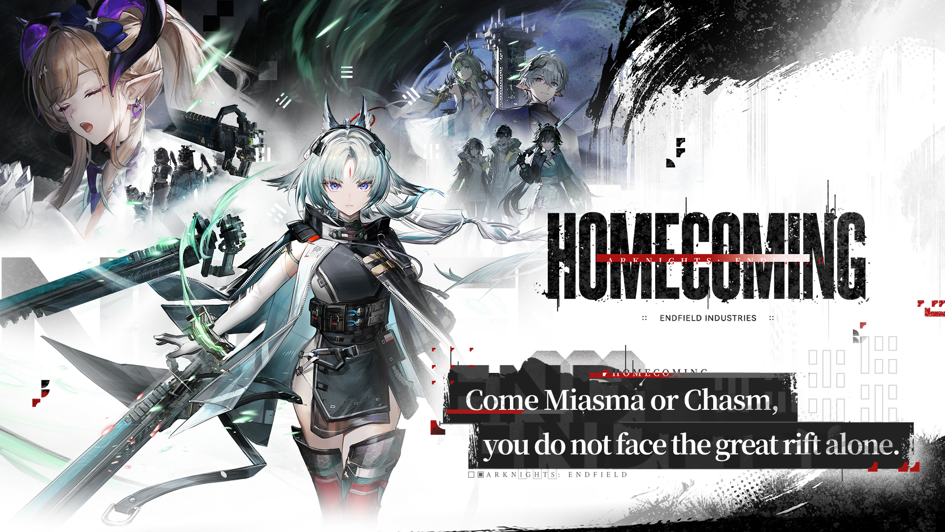 Arknights: Endfield - Arte clave de la actualización Homecoming con varios operadores - Juegosrpg.com