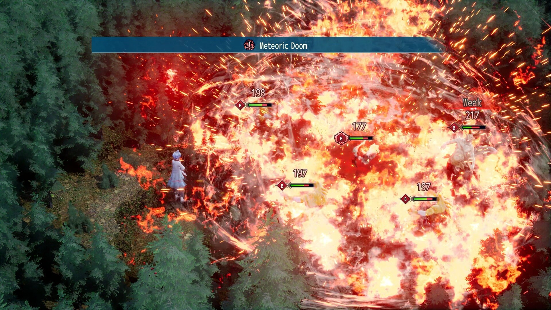 Brigandine Abyss - Habilidad especial Meteoric Doom en combate - Juegosrpg.com