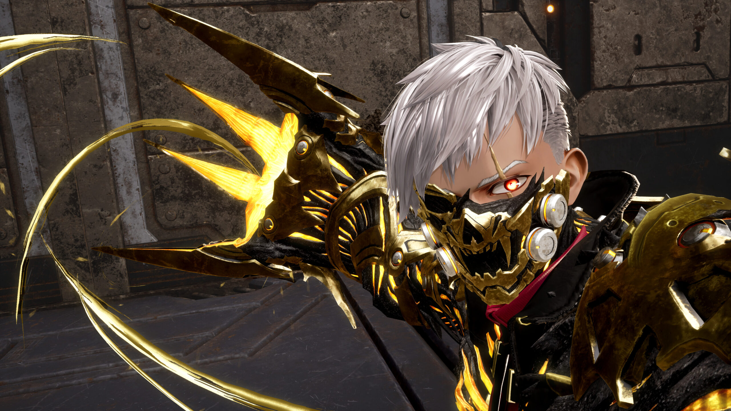 Code Vein II - Protagonista con armadura dorada listo para el combate - Juegosrpg.com