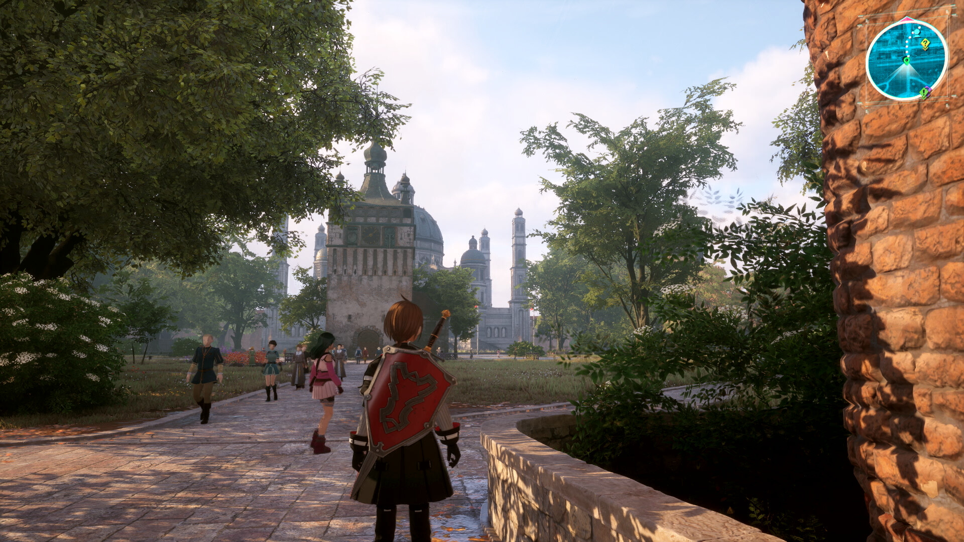 Echoes of Aincrad - Vista panorámica del castillo flotante de Aincrad - Juegosrpg.com