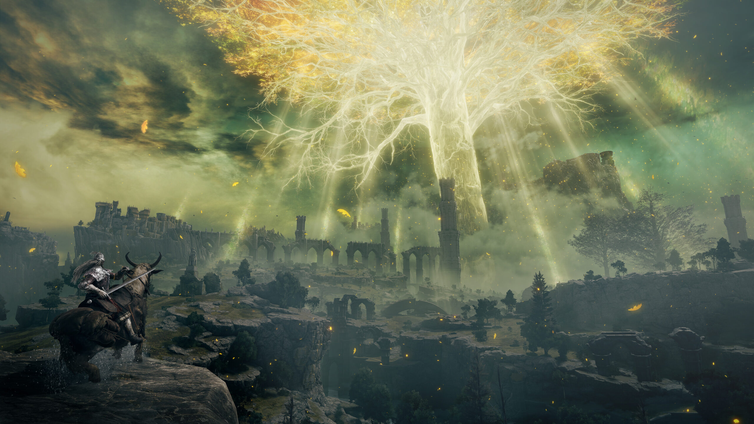 Elden Ring Tarnished Edition - Vista panorámica de las Tierras Intermedias con el Árbol Áureo - Juegosrpg.com