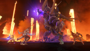 Granblue Fantasy: Relink - combate contra un jefe envuelto en fuego en Endless Ragnarok - Juegosrpg.com