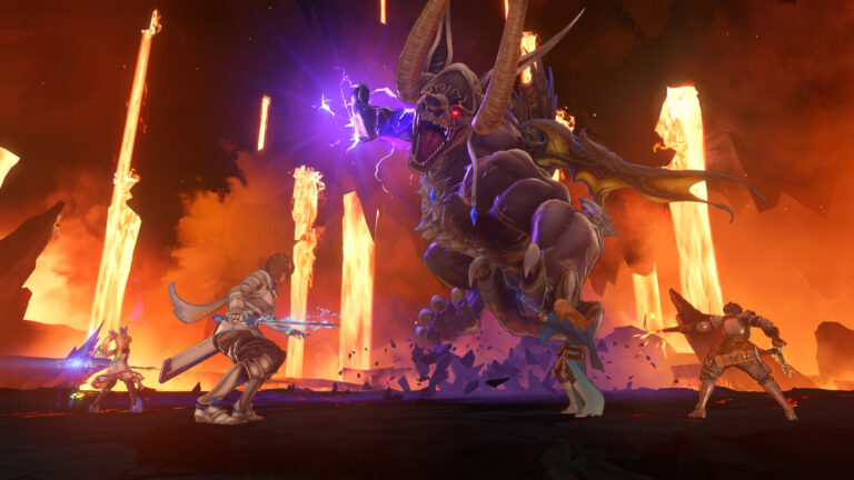 Granblue Fantasy: Relink - combate contra un jefe envuelto en fuego en Endless Ragnarok - Juegosrpg.com