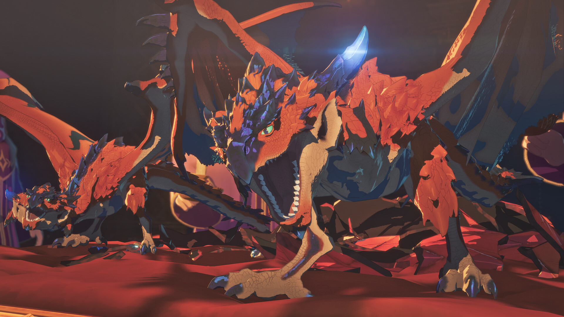 Monster Hunter Stories 3: Twisted Reflection - Primer plano de un Rathalos Monstie - Juegosrpg.com