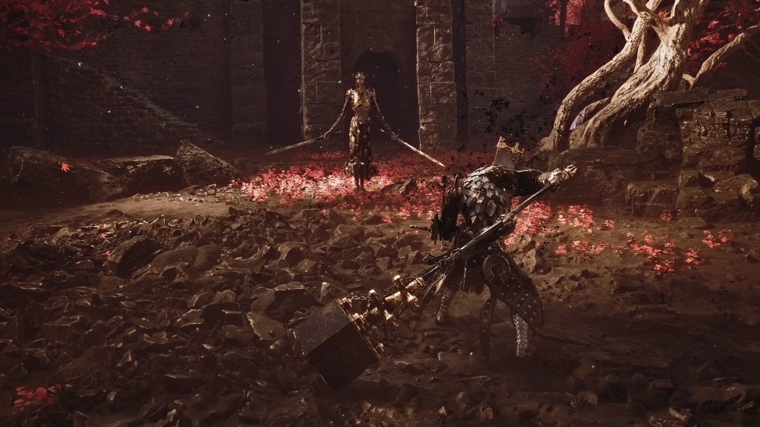 Mortal Shell II - duelo contra un caballero con armadura dorada - Juegosrpg.com