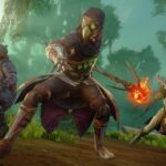 New World Aeternum - Grupo de aventureros enfrentándose a enemigos en un bosque - Juegosrpg.com
