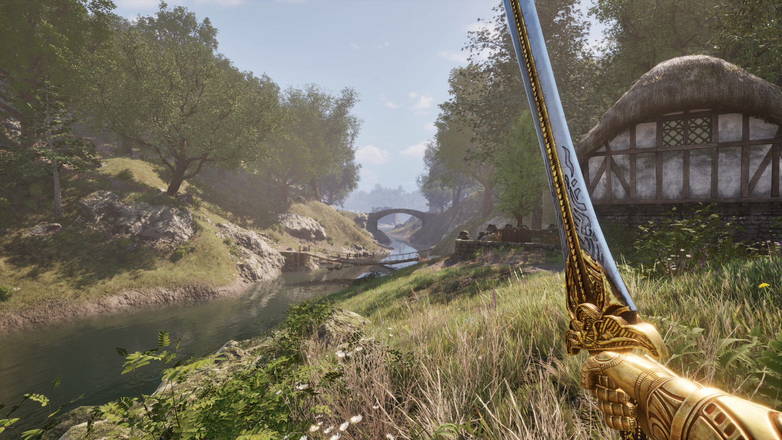 Oblivion Remastered - vistas de Cyrodiil desde lo alto de una colina - Juegosrpg.com