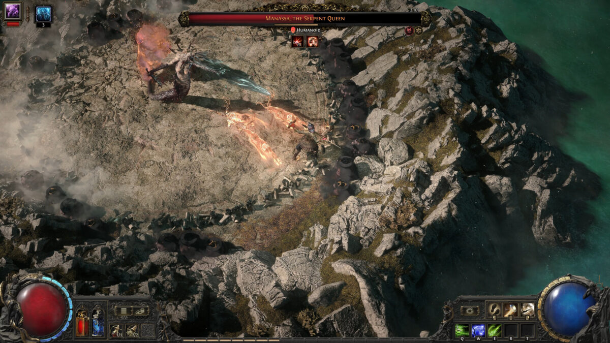 Path of Exile 2 - Escena de combate en la temporada Return of the Ancients - Juegosrpg.com