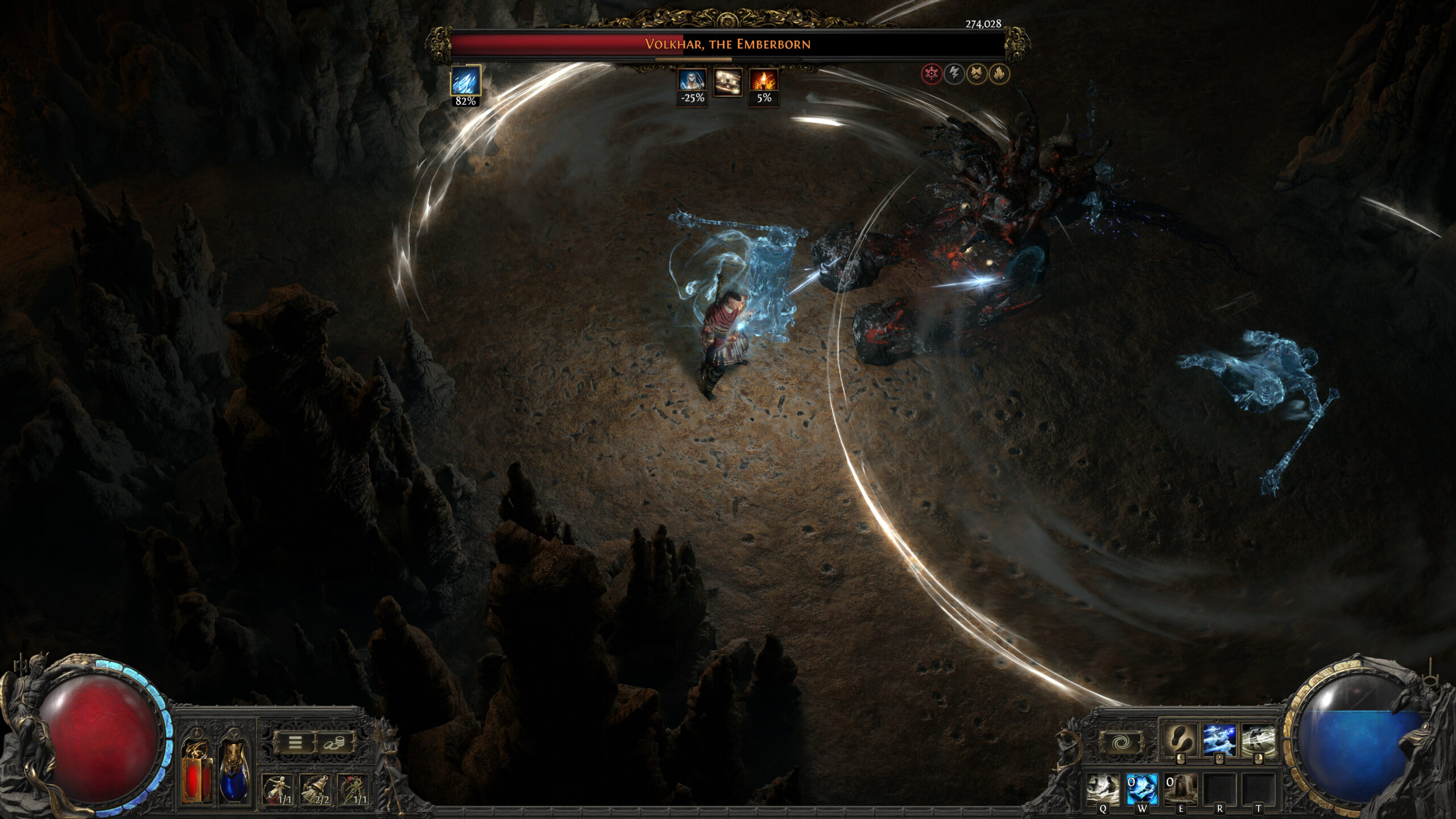 Path of Exile 2 - combate contra el jefe Volkhar el Emberborn - Juegosrpg.com