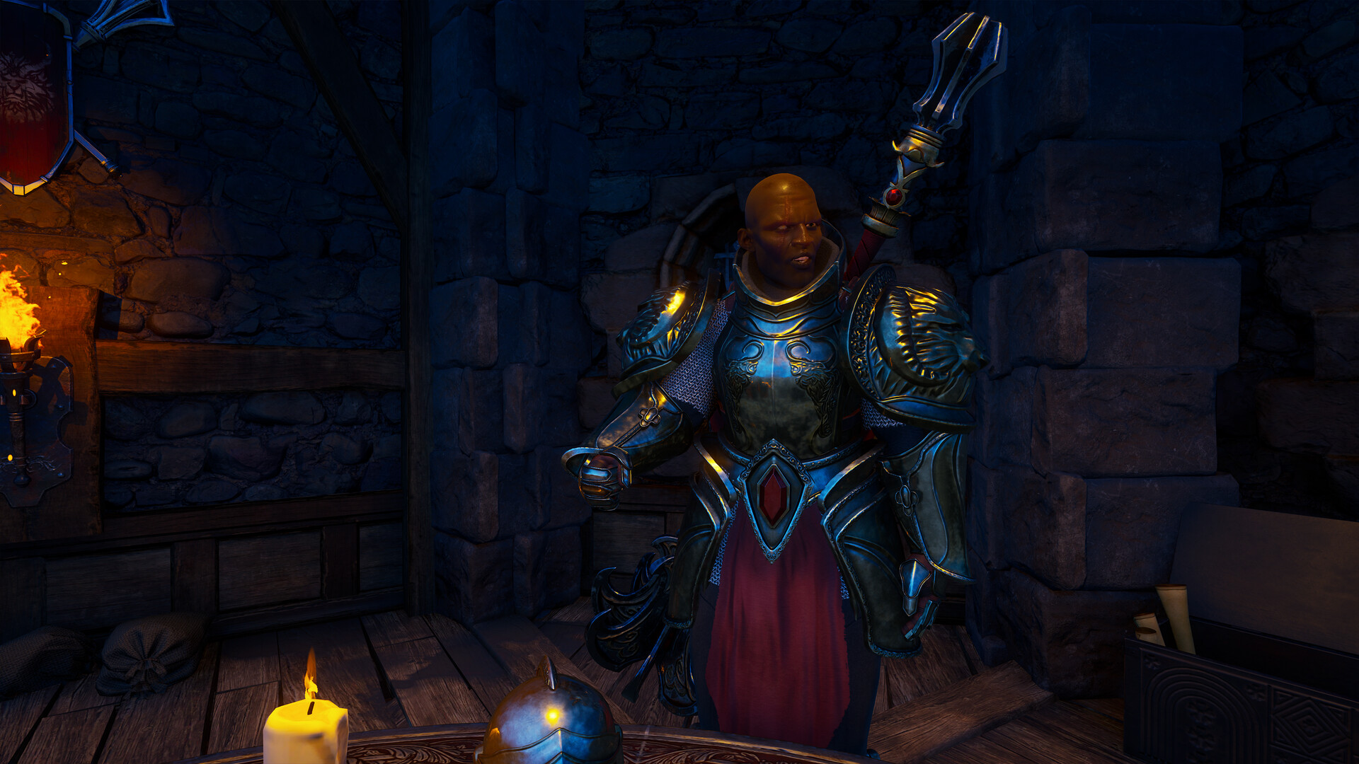 Forsaken Realms: Vahrin's Call - escena narrativa con uno de los personajes del Valle - Juegosrpg.com