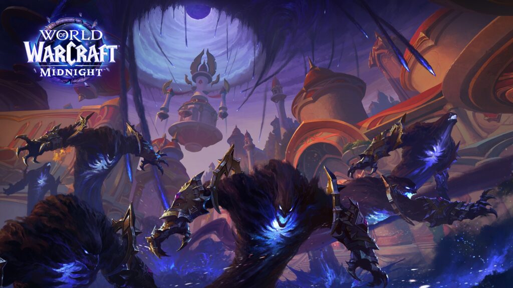 World of Warcraft: Midnight - Arte clave de la expansión con la invasión del Vacío sobre Quel'Thalas - Juegosrpg.com