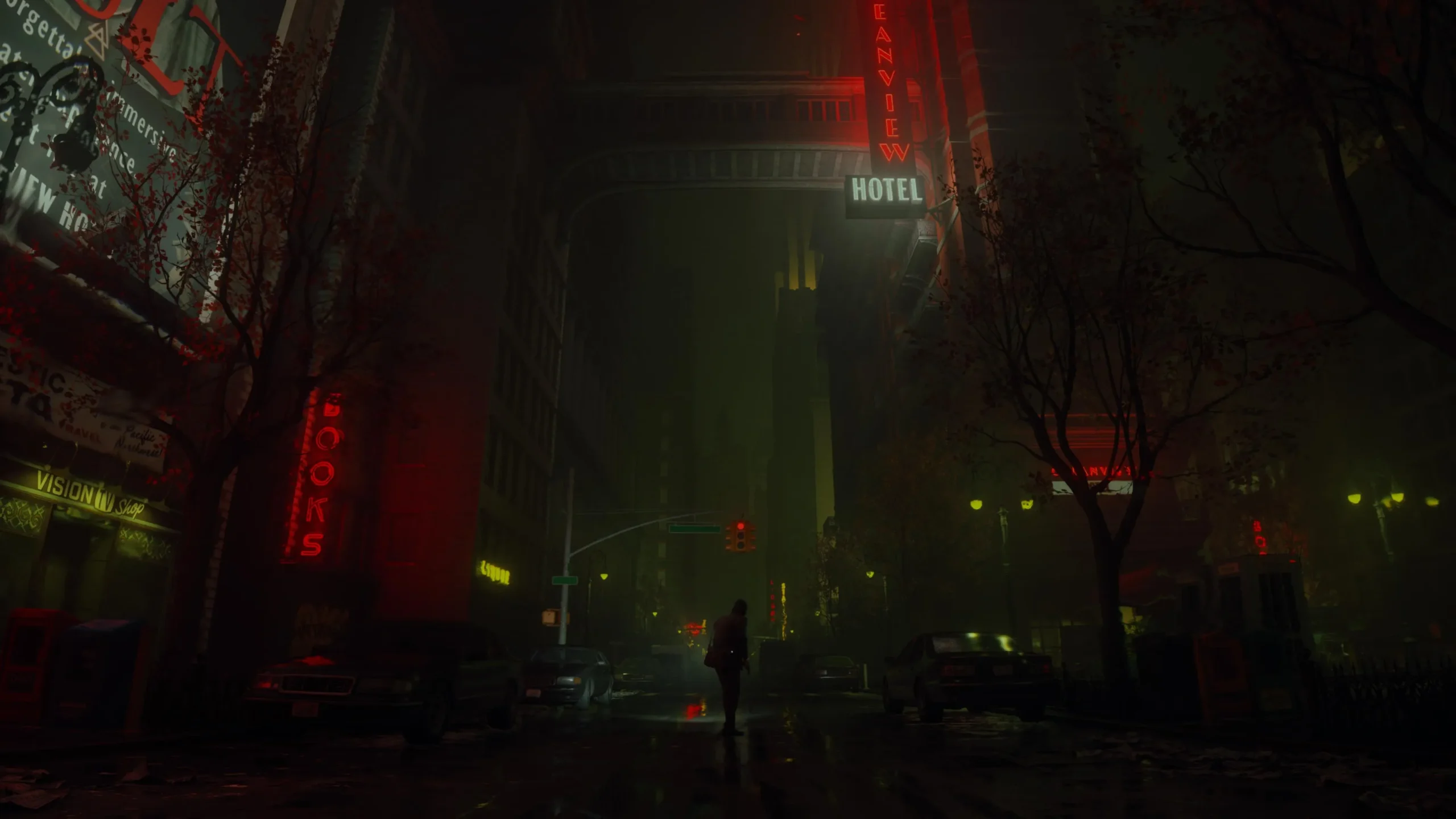 Alan Wake 2 - ambientación nocturna en el bosque de Bright Falls - Juegosrpg.com