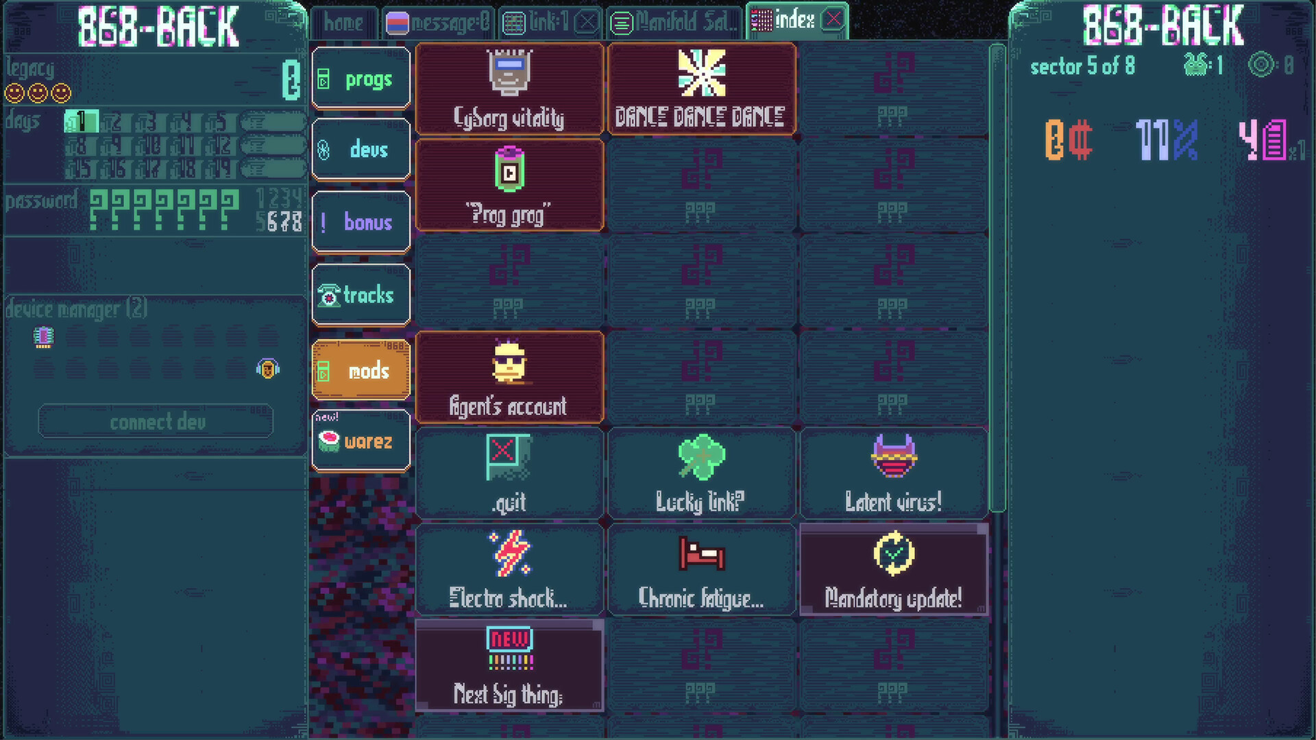 868-BACK - sector Megatron Cache con iconos de habilidades y enemigos - Juegosrpg.com