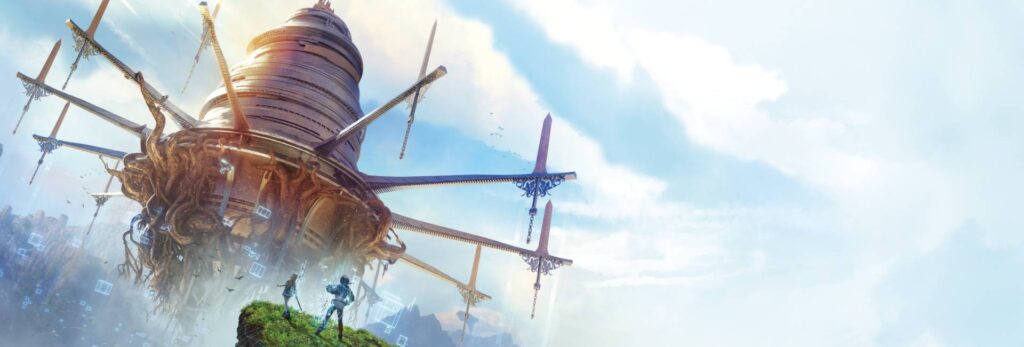 Echoes of Aincrad - Arte oficial del castillo flotante de Aincrad - Juegosrpg.com