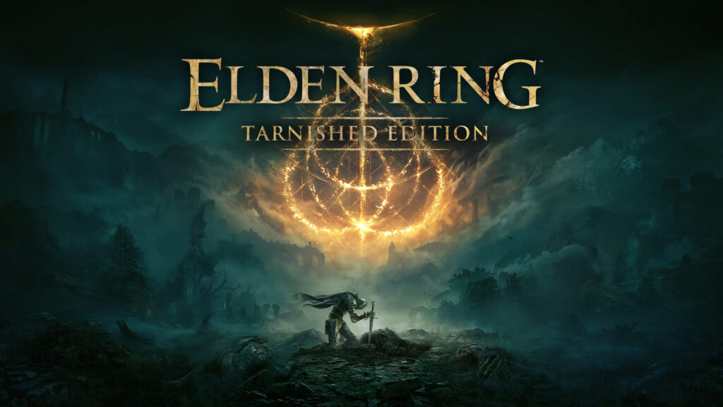 Elden Ring Tarnished Edition - arte oficial del Tarnished ante el Círculo de Elden - Juegosrpg.com