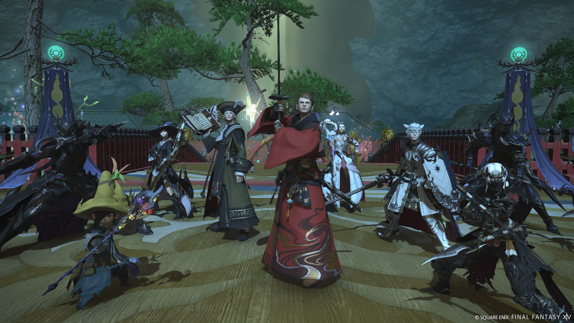 Final Fantasy XIV - grupo de jugadores en una mazmorra - Juegosrpg.com