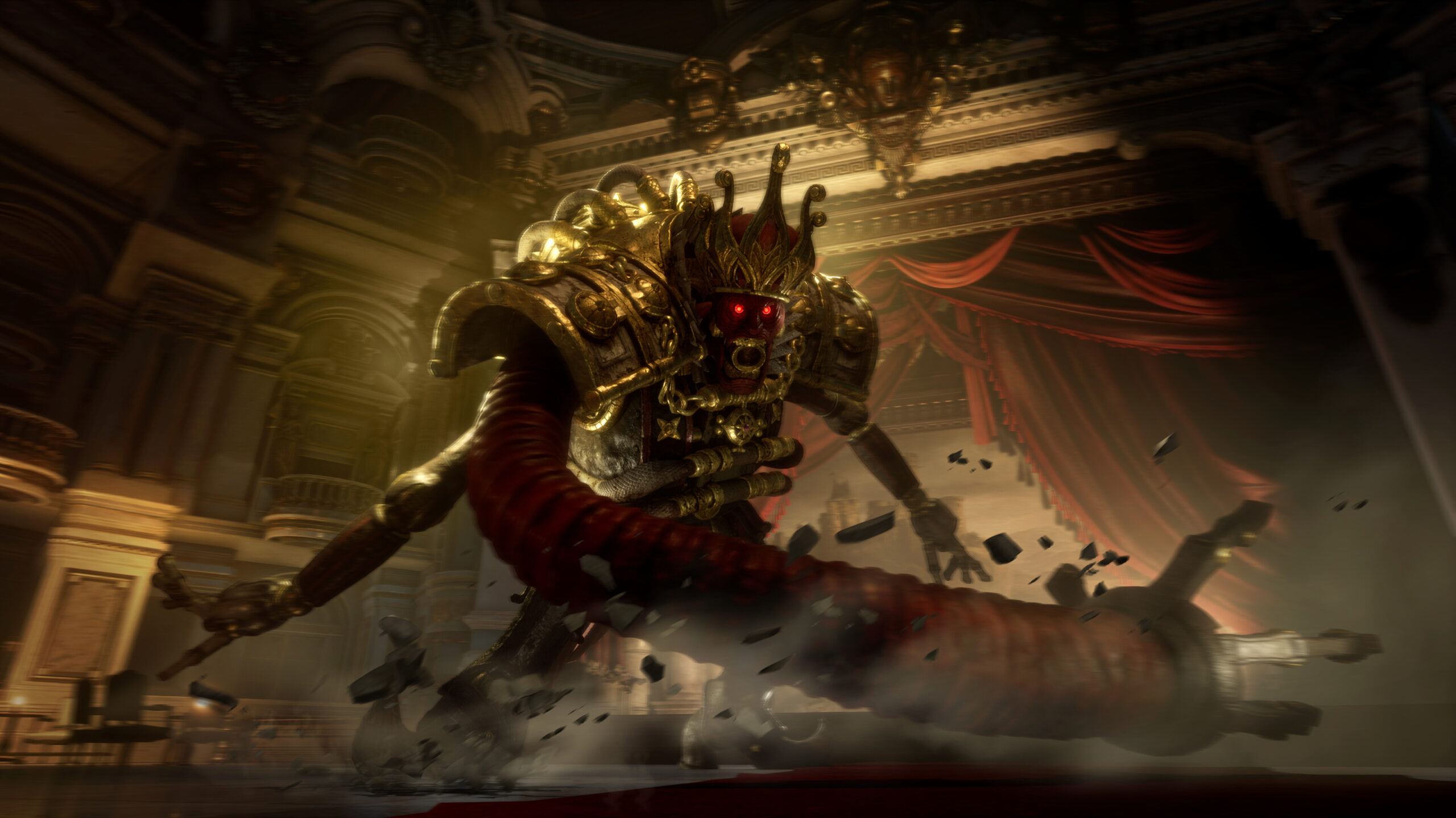 Lies of P - enfrentamiento contra un jefe en un escenario oscuro - Juegosrpg.com
